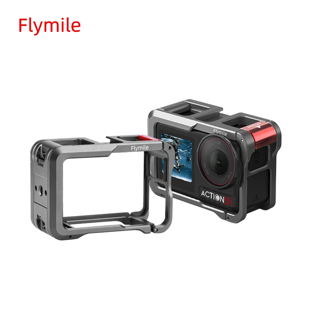 

Металлическая клетка Flymile для DJI Osmo Action 5 Pro 4 3, защитный чехол/рамка из алюминиевого сплава, аксессуары для DJI Action 5 Pro