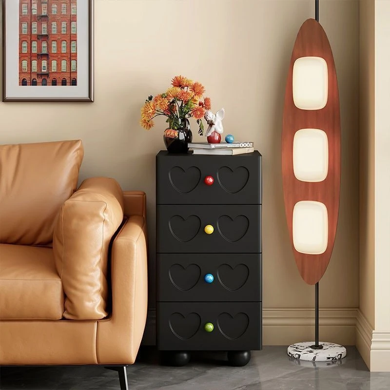 Living room home TV black storage room wall storage chest