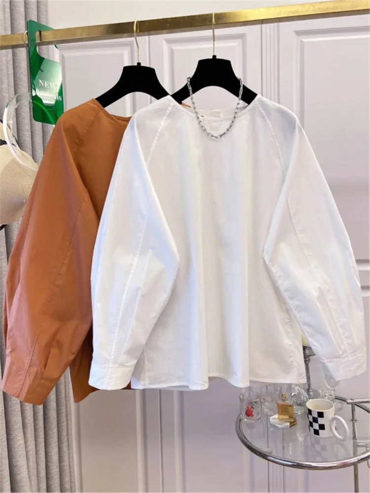 Frühling Lose Damen Shirt Sweatshirt Dünne Basis Shirt Patchwork Design Tragen T-shirt Bequeme Passform Rundhals Damen Tops