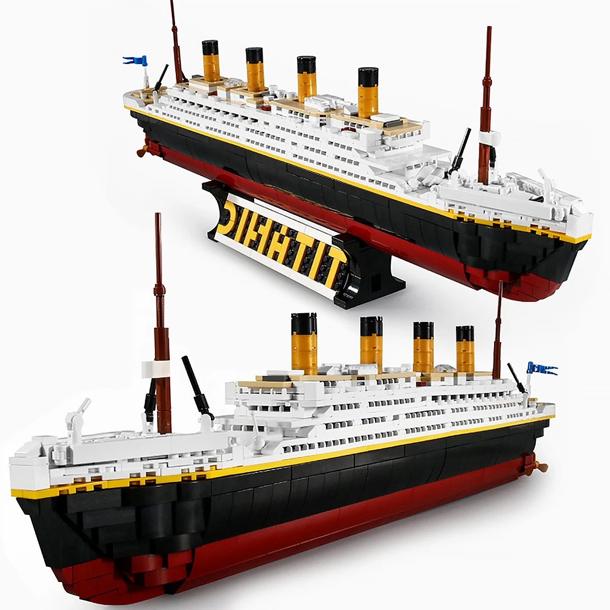 Grande kit de bloco de construção de modelo titanic, 1333 peças adultos desafiando enorme modelo de navio de cruzeiro titanic conjunto de brinquedos para crianças