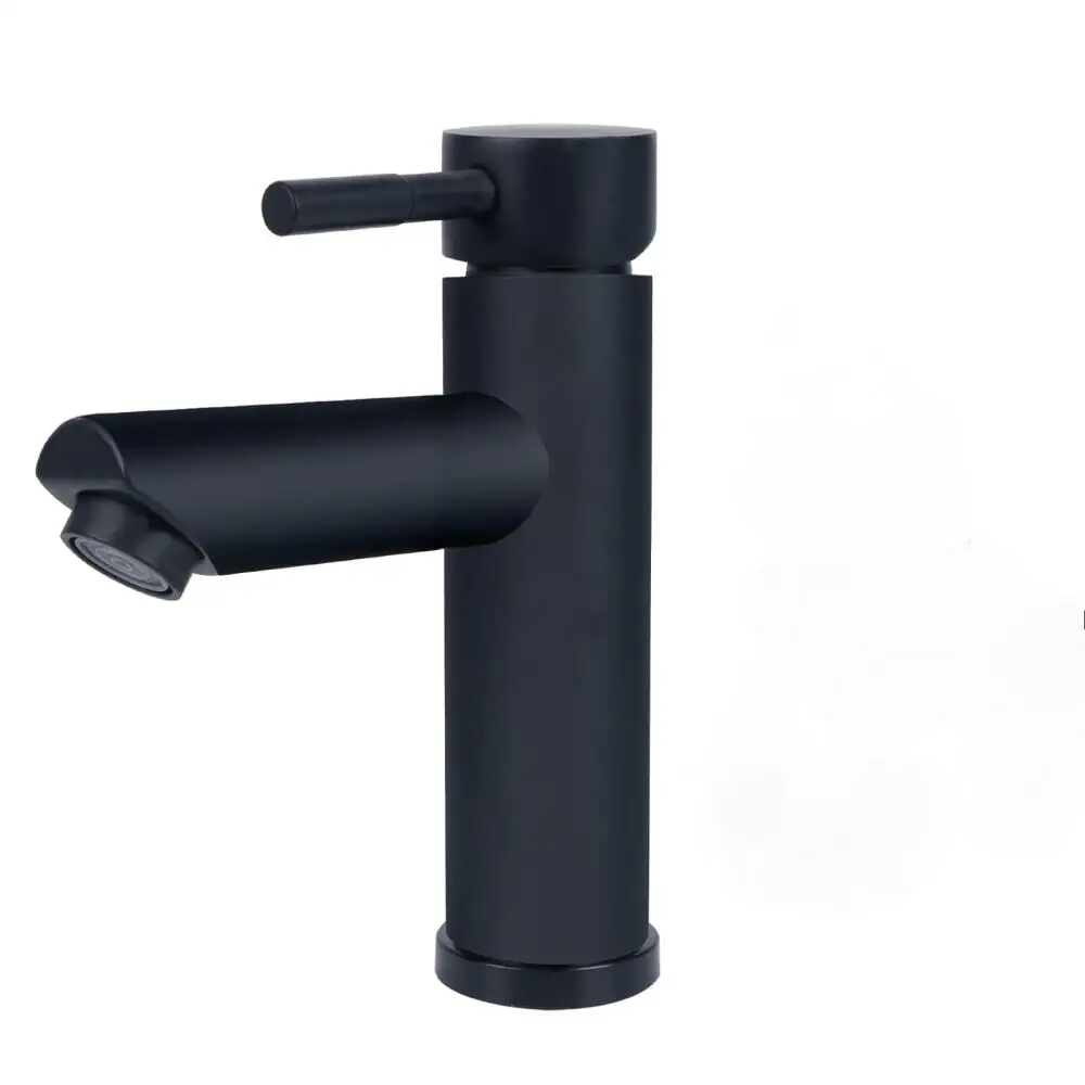 

Черный круглый смеситель для ванной комнаты из нержавеющей стали 304 с двумя фитингами для шланга с оплеткой из нержавеющей стали