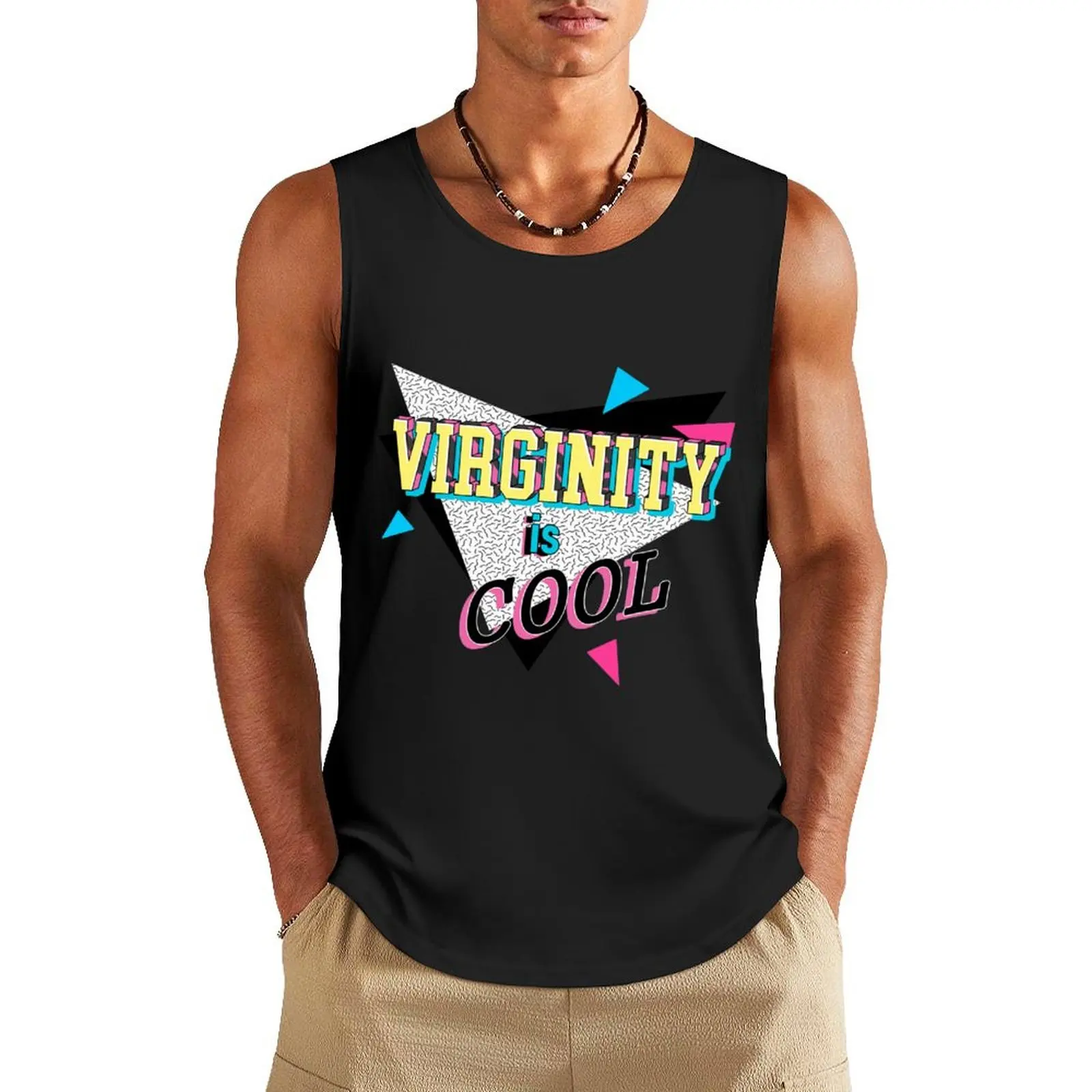 

Virginity is Cool! Tank Top mens clothing basketball clothing singlet for men