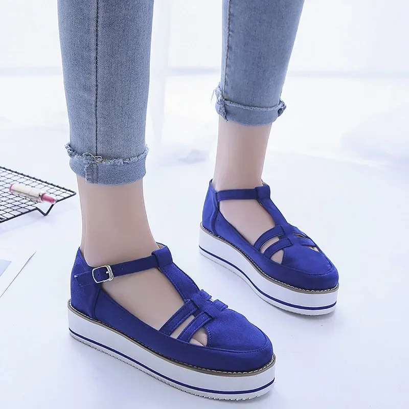 2024 Summer New Breathable Mesh Wedge Casual Sport Shoes Plus Size 42 Non Slip Woman Vulcanize Shoes Platform Women Sneakers