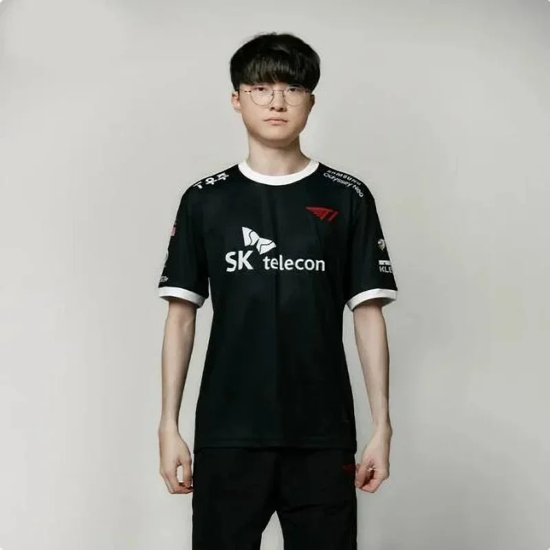 

Skt T1 2023 Team Jersey Lol League Faker T1 T-shirt, Lck Custom Shirt Keria Zeus Gumayusi Electronic Sportswear Polyester Materi