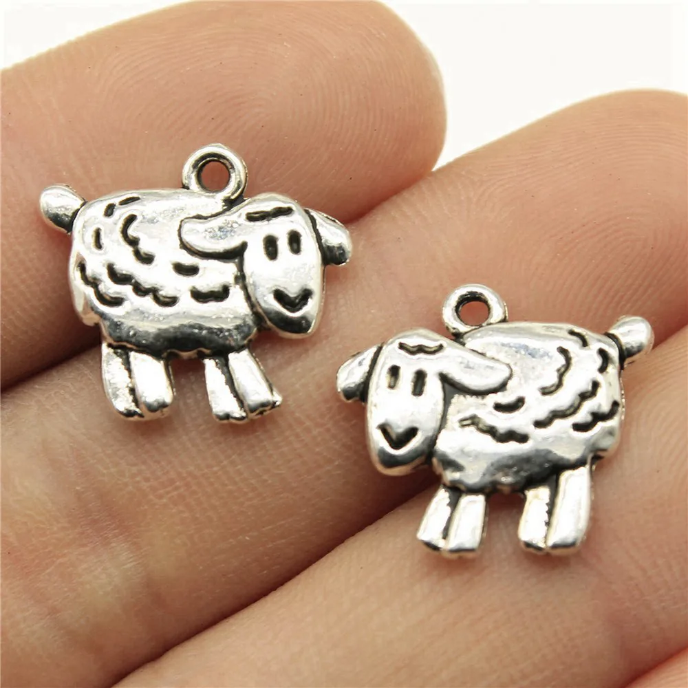 Diy Accessories Sheep Charms Jewelry 18x16mm 10pcs