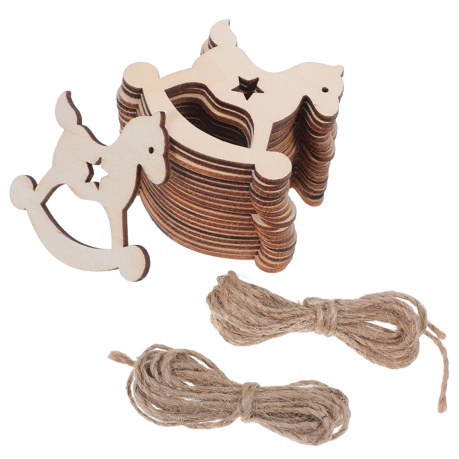 

Wooden Horse Ornaments Decorative Pieces Mini Shaped Embellishments Home Party Rustic Charm Animal Crafts Wooden