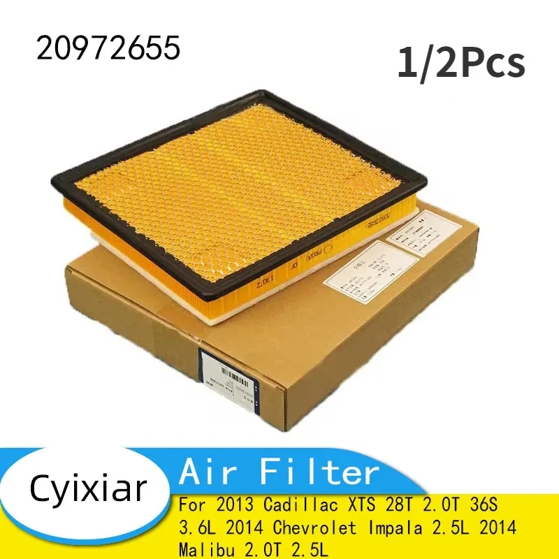 Air Filter for 2013 Cadillac XTS 28T 2.0T 36S 3.6L 2014 Chevrolet Impala 2.5L 2014 Malibu 2.0T 2.5L OEM: 20972655