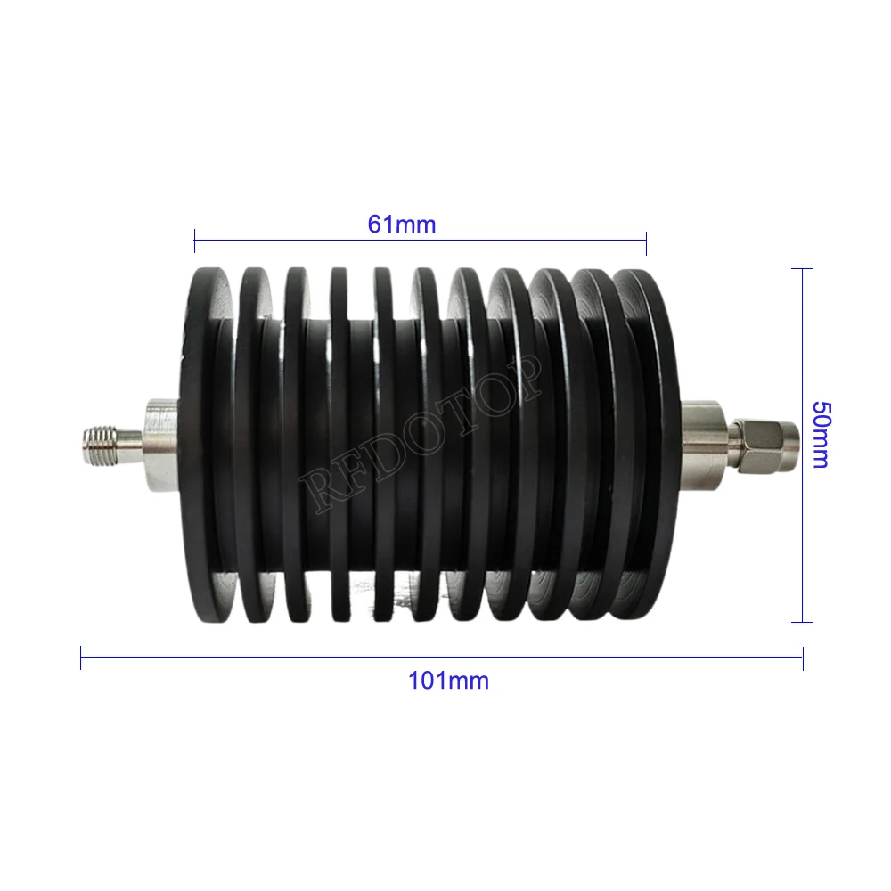 50W SMA Type Attenuator DC-3Ghz/4Ghz 1/2/3/5/6/10/15/20/25/30/40/50db SMA Male Plug to Female Jack RF Coaxial Power Connector