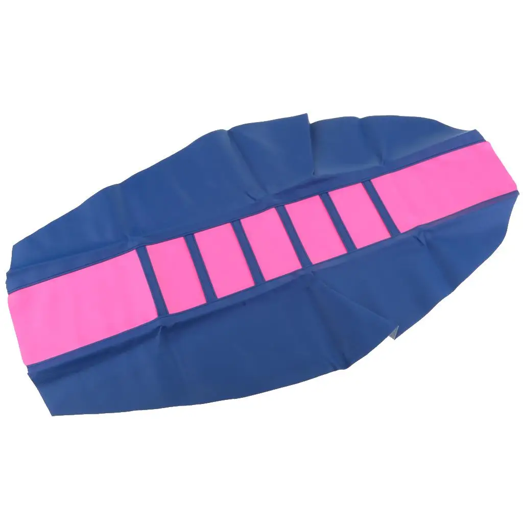Ribbed Motorcycle Leather Seat Cover Waterproof Cushion Pad Seat Protector for Motocross Dirt Bike
