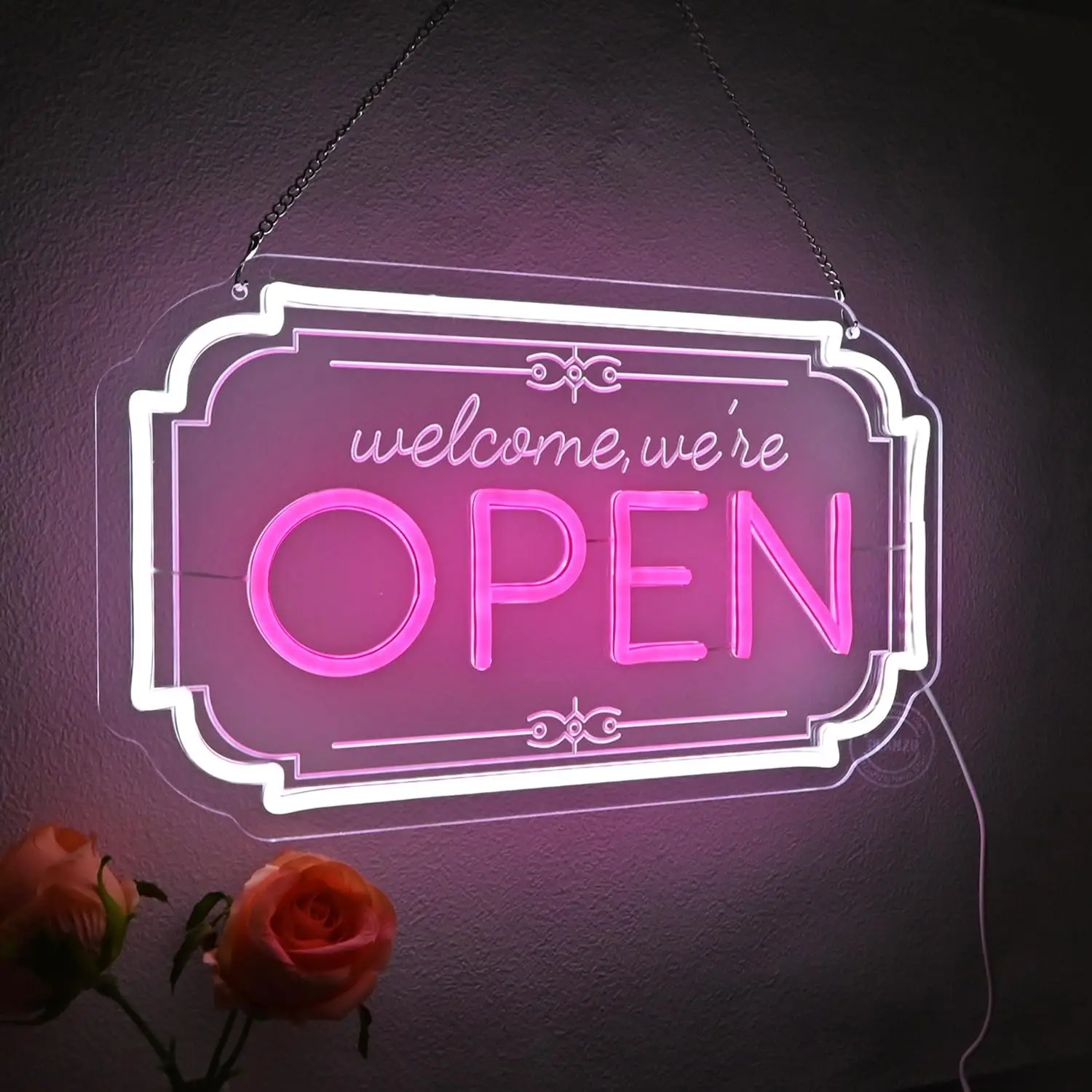 "We Are Open" Neon Sign - USB Powered LED Wall Window Decor for Cafe, Bar, Salon, Retail Store Indoor Advertising