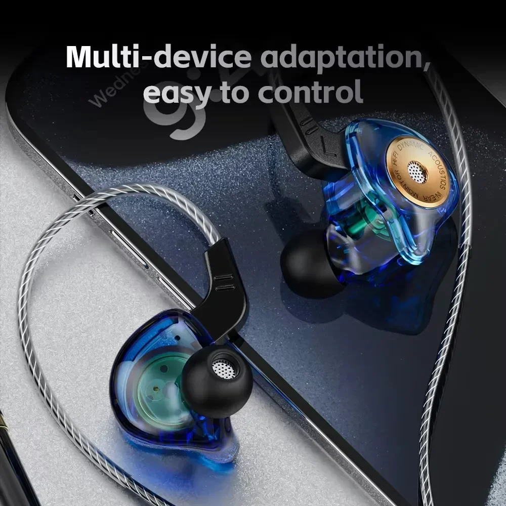 

ZLRLMHY With Mic Original Ultra In-ear Earphone Professional Dynamic Driver HiFi Acoustios Mointor Music Game Headset 3.5MM AUX