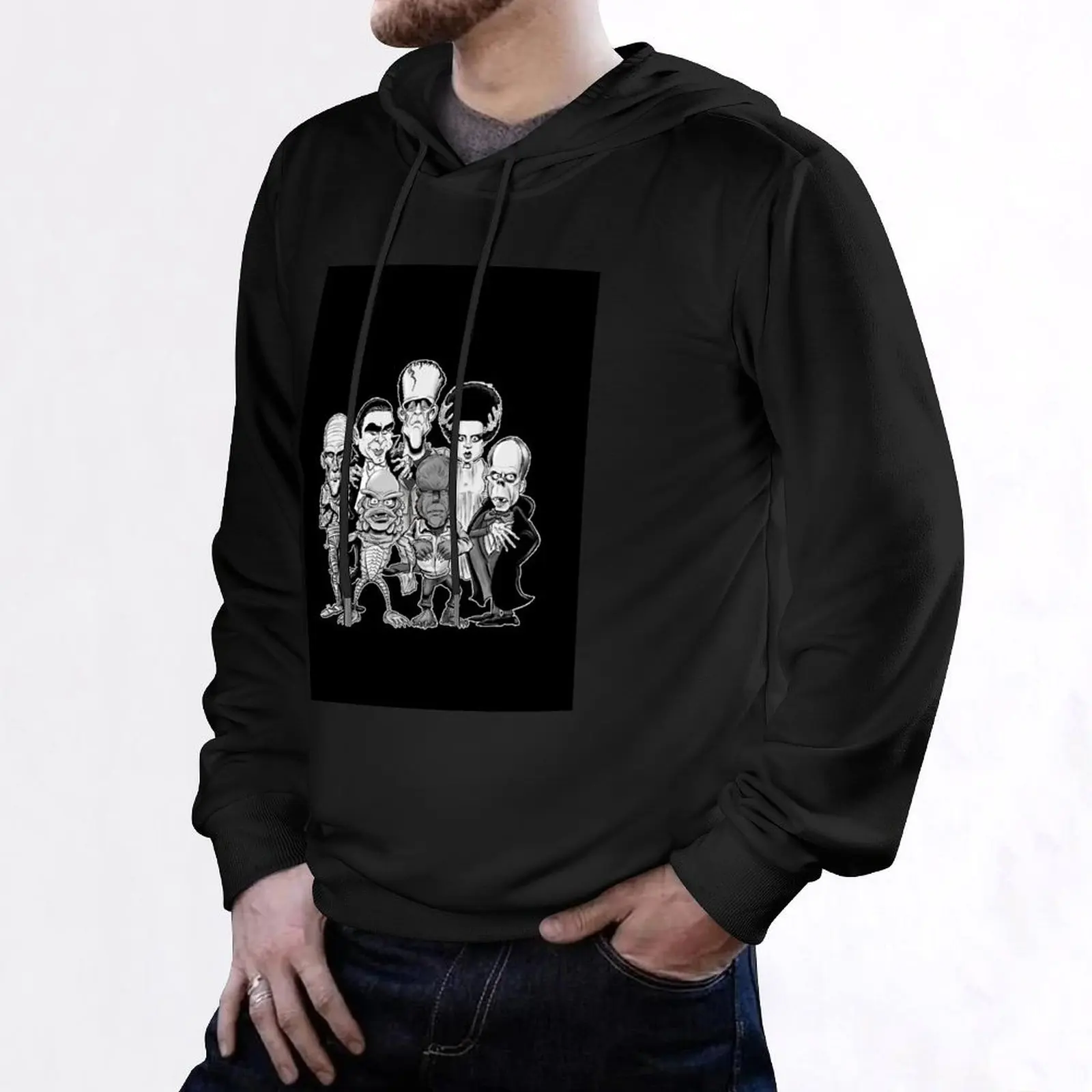 Classic Monsters Hoodie anime clothes men clothes mens clothing aesthetic clothing men hoodie