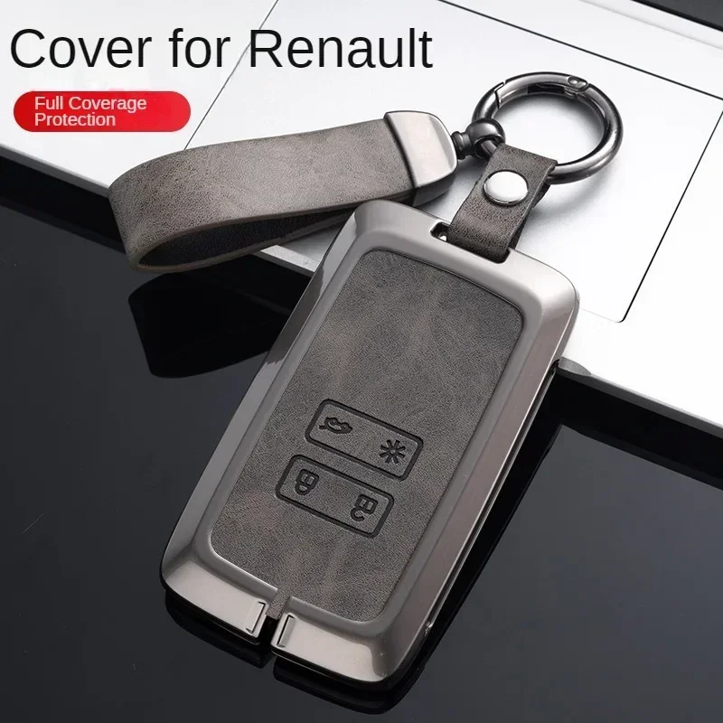 

Leather Car Key Cover For Renault Austral Kadjar Clio Megane Captur Arkana Koleos Zoe Scenic Dacia Sandero Duster Logan Jogger