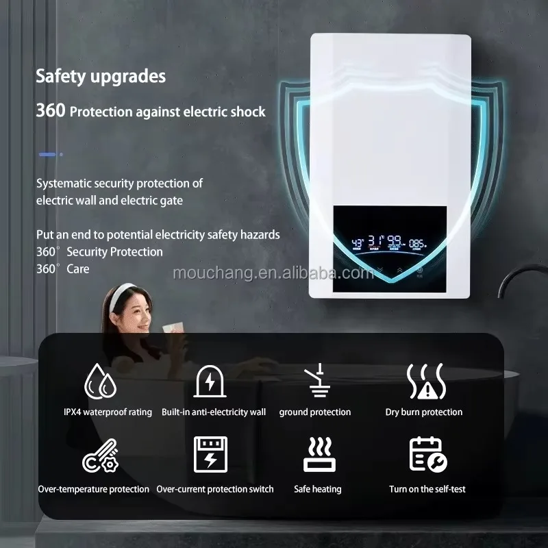 Airo Bare Wire Instant Hot Water Heater Instant Electric Instant Electric Water Heater Tankless for Bathroom or Kitchen