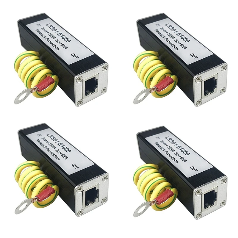 4X POE 1000M Protector de red POE 1000M Monitor Cámara Protector contra sobretensiones RJ45 Gigabit Ethernet Dispositivo de protección pararrayos