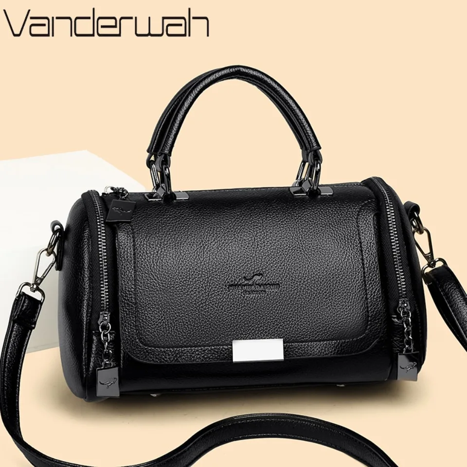 

Designer Women's Solid Color Shoulder Crossbody Bag High Quality Soft Leather Ladies Handbag Commuter Totes Women Sac A Main