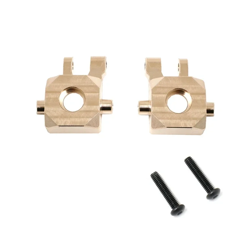 2 pezzi di blocchi di sterzo in ottone Knuckle per il 1/18 RC Model Crawler Car TRX4M su accessori Kit di parti di aggiornamento in metallo