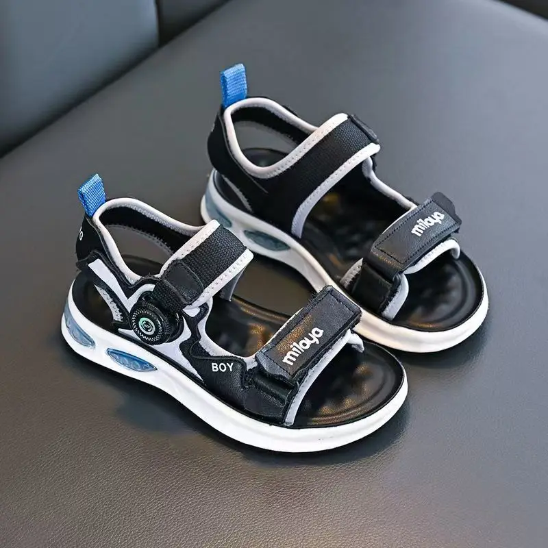 Kinder Outdoor-Sportsandalen mit Drehknopf 2026 Neue Mode Bequeme Rutschfeste Weiche Sohle Freizeitschuhe für Jungen – Detail 4