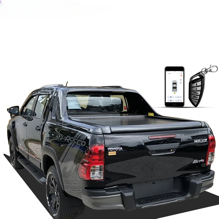 YTPIONEER Aluminum Tri Fold Roll Up Retrax Diamondback Tonneau Cover for Hilux Pickup 4x4