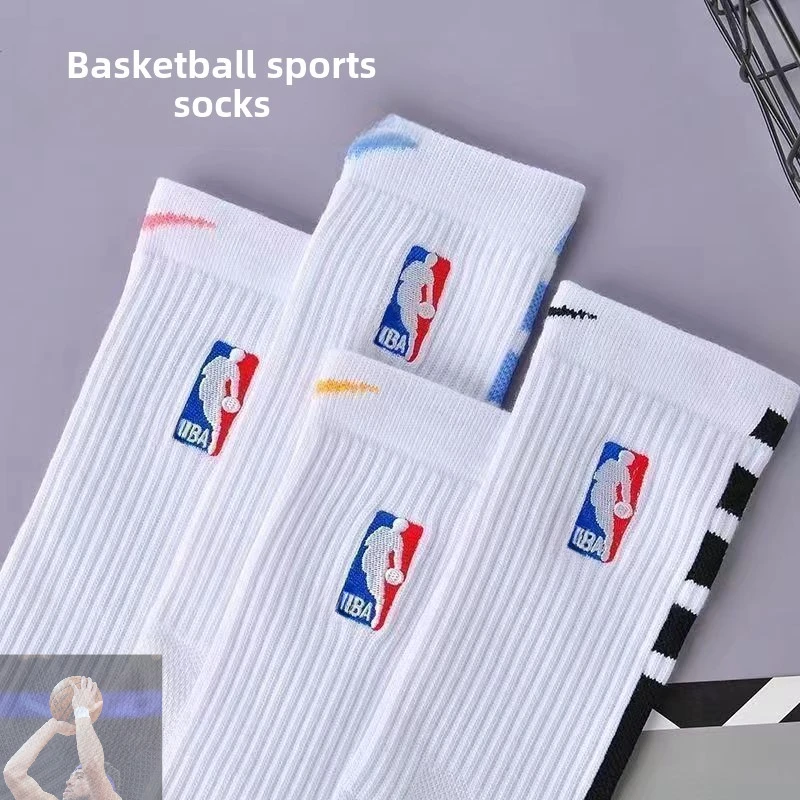 nba basketball socks thickened, combat elite sports socks, men and women high top non-slip absorbent sweat, long tube socks