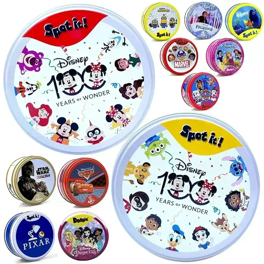 2025 ALL Styles Spot It Jr Dobble Juego Cards Game Pikachu Friends Pixar Board Cartoon Kids Gifts