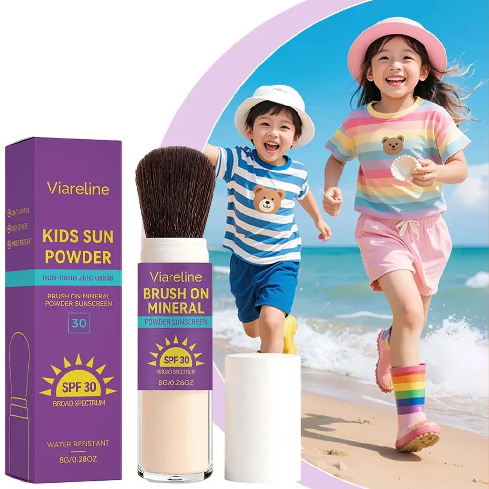 SPF 30 Mineral Sunscreen Powder, UVA/UVB Protection,Brush-On Water Resistant Zinc Oxide Sunscreen for Sensitive Skin&Dry Skin ﻿ view 2
