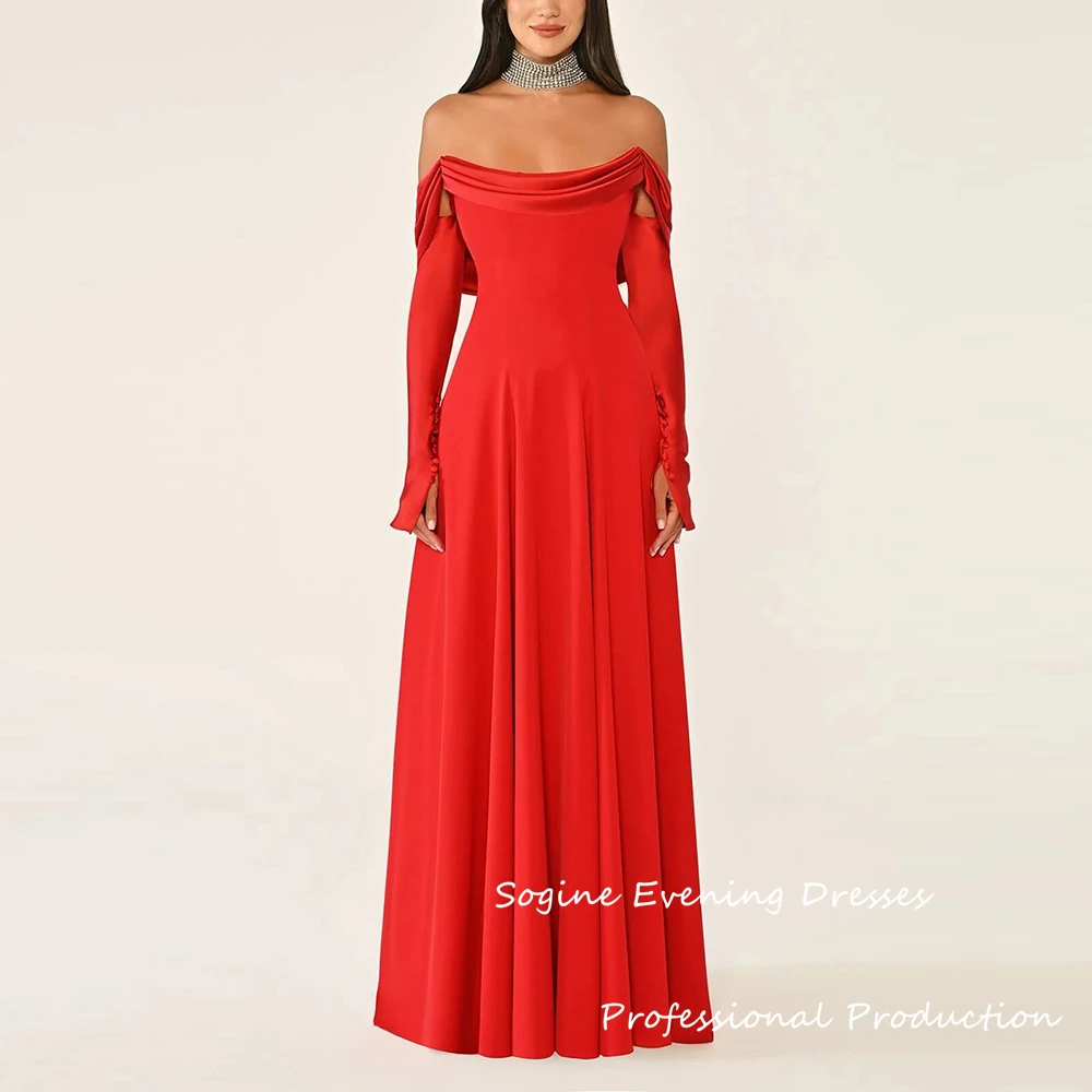 Satynowe sukienki wieczorowe z odkrytymi ramionami, długie suknie na przyjęcie weselne do ziemi, suknie na zamówienie dla kobiet.