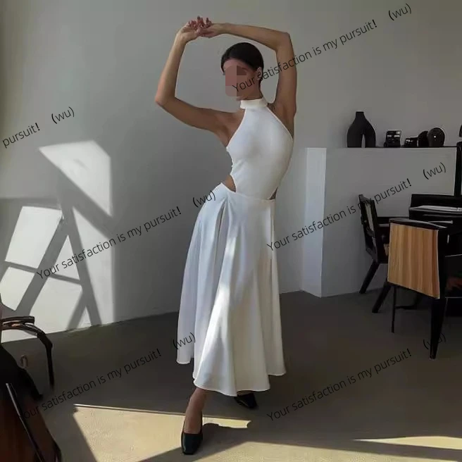 バストスカート レディース 欧米風 秋新作 気質 エレガント ハイウエスト サテン