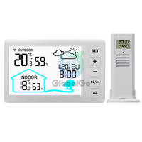 Digital Hygrometer Thermometer Indoor Outdoor Thermometer Wireless Temperature and Humidity Gauge Monitor with 1 Sensors