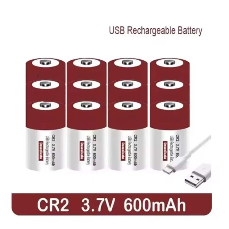 Batterie Lithium Rechargeable USB 3.7V 600mAh CR2, puissante, télémètre de caméra, verrouillage de frein à disque, imprimante Sp-1