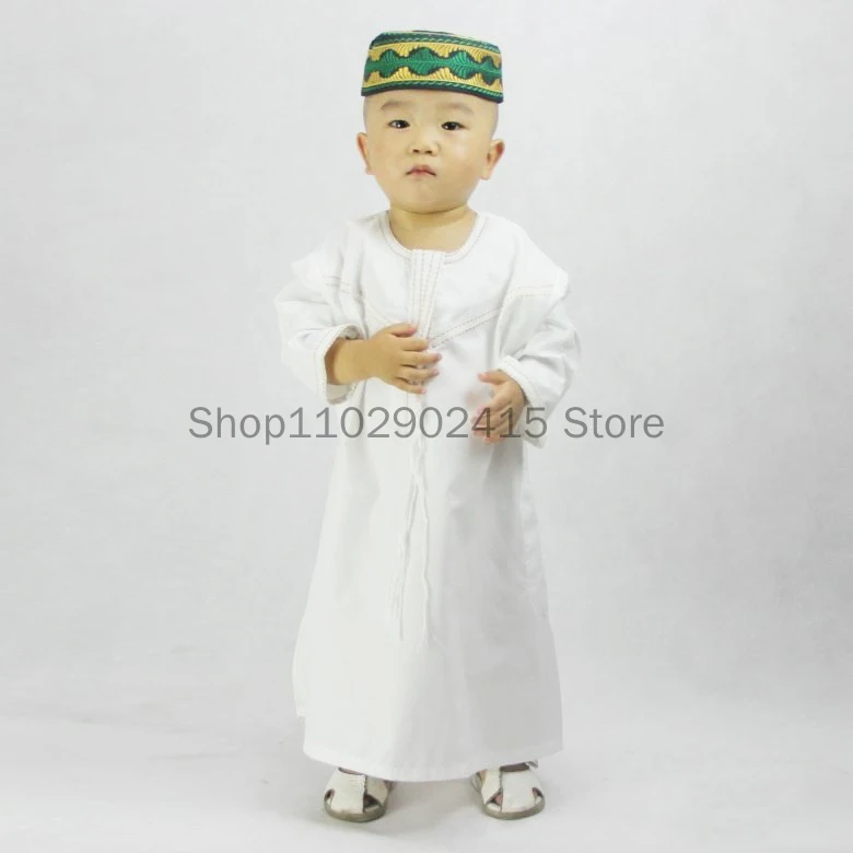 Baby Boy Muslim Arabic Islamic Clothing Jubba Dress Children Saudi Arabia Thobe Robes Kid Musulman Kaftan Outfit Galabia Costume