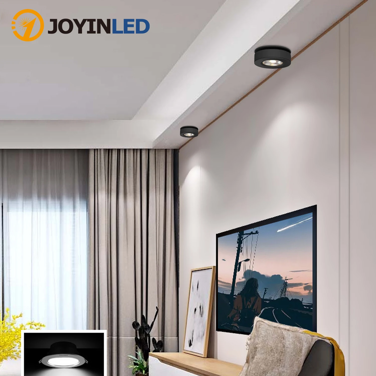 Surface Mounted LED COB Ceiling Downlight Lamp 360 Degree Rotatable Built In Spot Light Recessed Downlight 3W 5W 7W 9W 12W