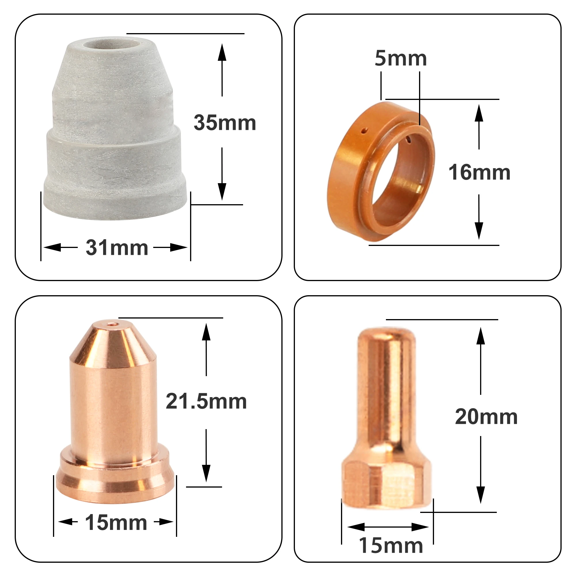 Torch Parts for HC8000,HC7000,CUT55X Non HF cutting torch PTM80,Cutting Torch Consumables