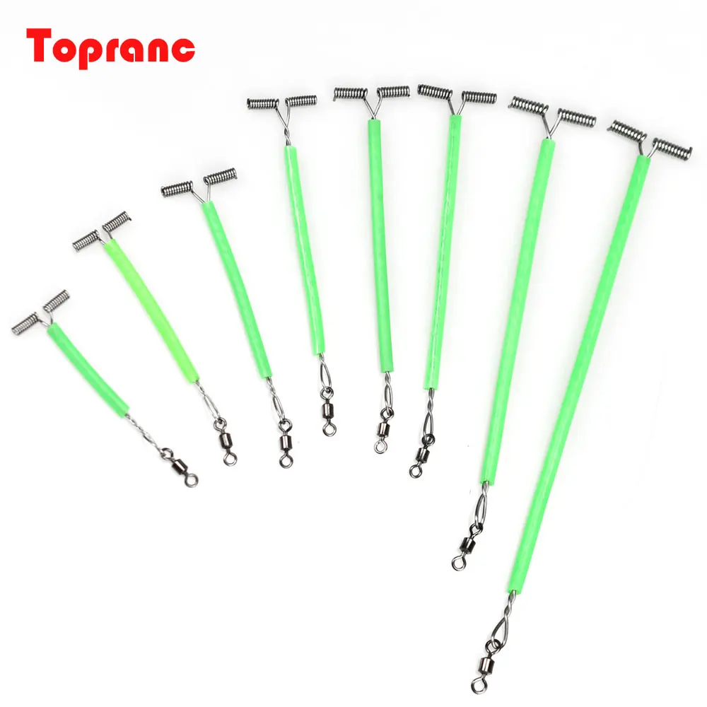 Topranc Meeresangeln Anti-Tangle T-förmige Wirbel Langlebige Anschlüsse Fluoreszenzbuchse Rohr Balance Connecto Pesca Iscas Tool
