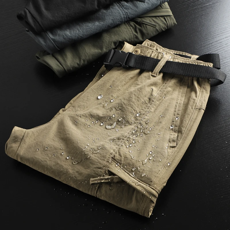 

American Sle Men's Outdoor Waterproof Breathable Qui Dry Anti-Tear Straight Leg Casual Pants Faionable Urban Sle