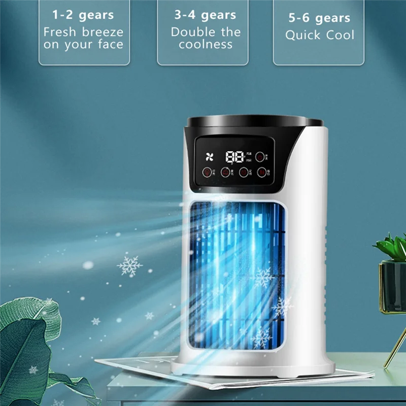 Refrigerador de ar elétrico para casa e dormitório, desktop estudantil, pequeno ventilador de escritório, ventilador de refrigeração USB