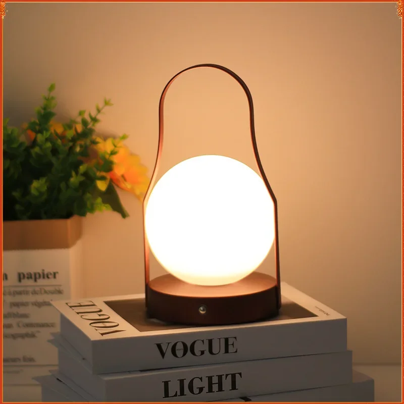Controle remoto led bola luzes da noite ramadan casa decoração do quarto candeeiros de mesa ao ar livre jardim festa casamento acampamento decoração