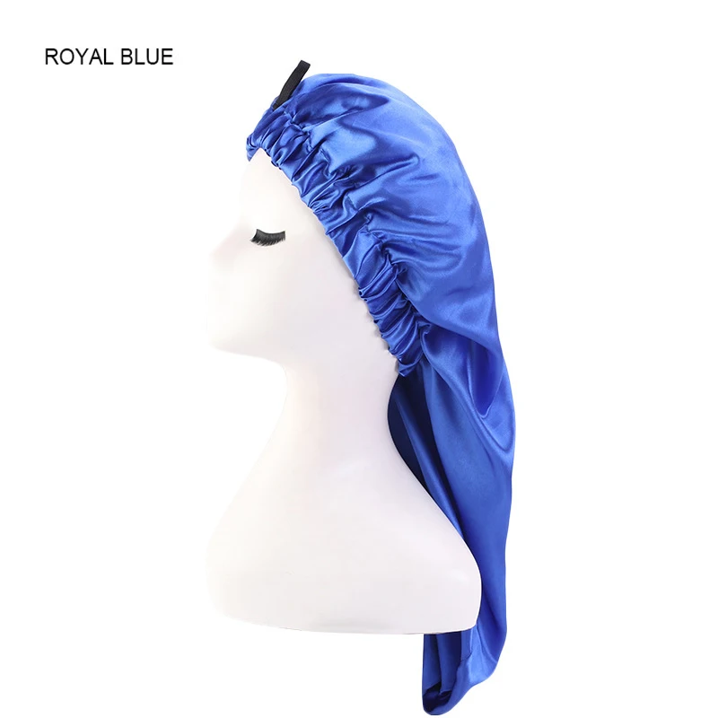 

New Satin Sleeping Hat Elastic Satin Hat Long Hair Sleeping Hat Wrapped Sleeping Hat Hair Protection Women's Hat Unisex Hat