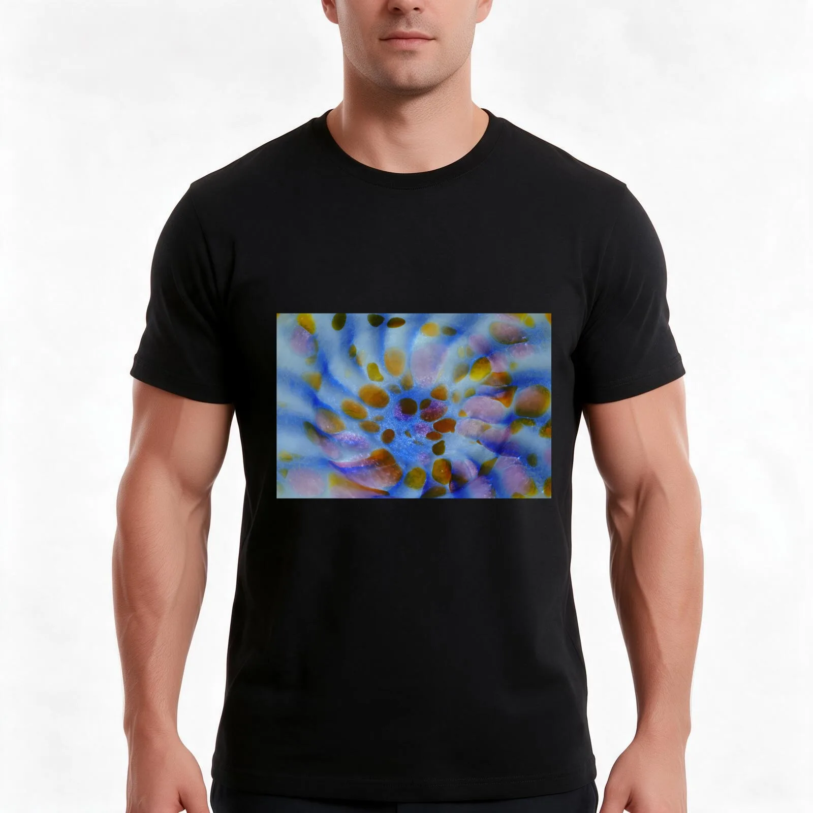 Contemporary French art glass by Milési of Pérouges T-Shirt Summer Casual Cotton Tee Oversized Streetwear Tops 100% Cotton