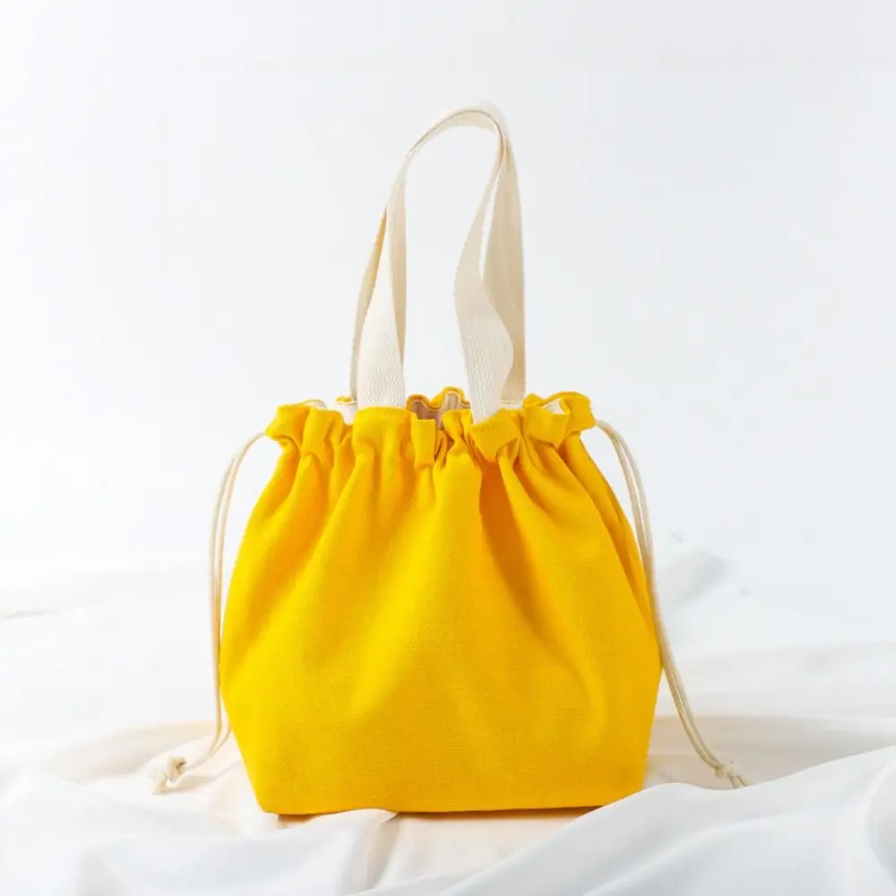 Kawaii Drawstring Storage Bag Large Capacity Solid Color Cartoon Cosmetic Bag Coin Purse Make Up Pouch Bag Small Item Pouch