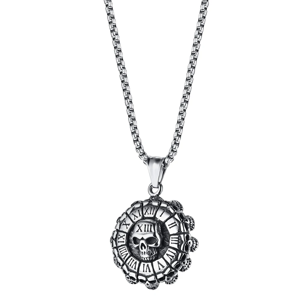 

Roman Numerals Necklace Stainless Steel Jewelry Fashion Decoration for Men Women Party Wedding Graduation Birthday Daily Use