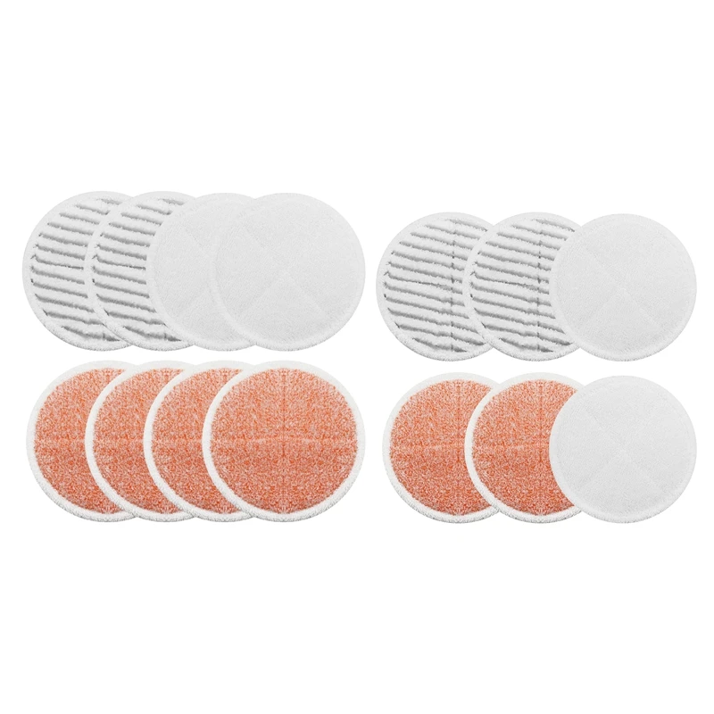 Steam Mop Pads Replacement Set For Bissell Spinwave 2039A 2124: 4 Heavy Scrub Pads, 2 Soft Pads, 2 Scrubby