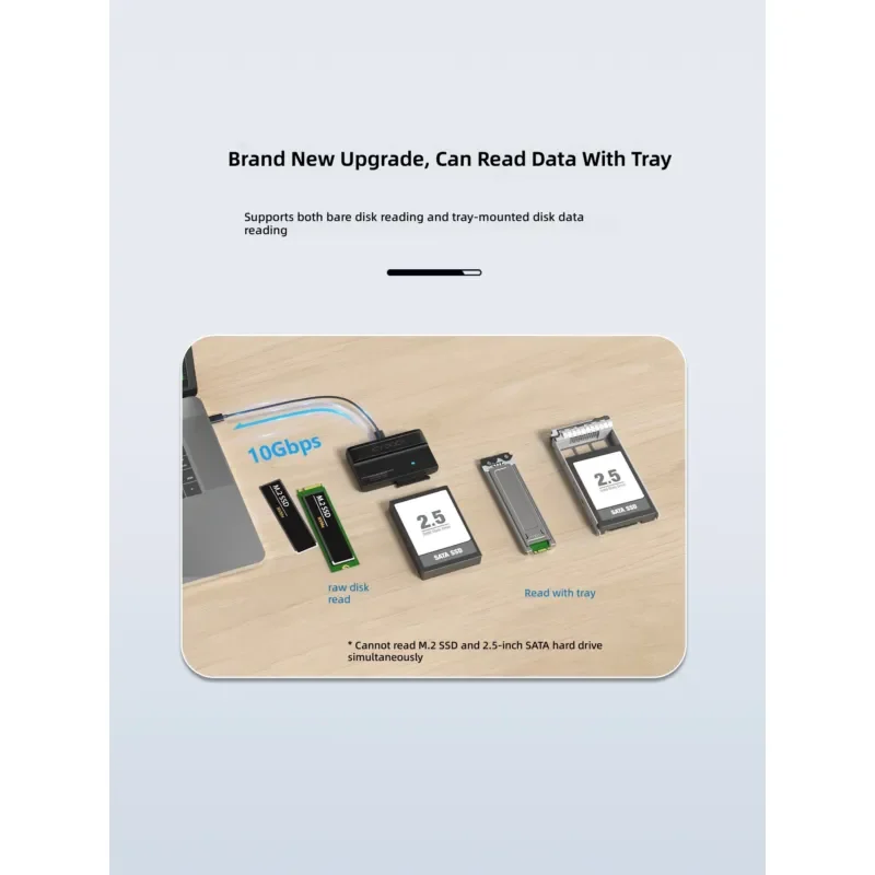 Multi Interface SSD Enclosure Adapter Support M.2 NVMe mSATA And 2.5 Inch SATA Portable Mobile Hard Disk Box