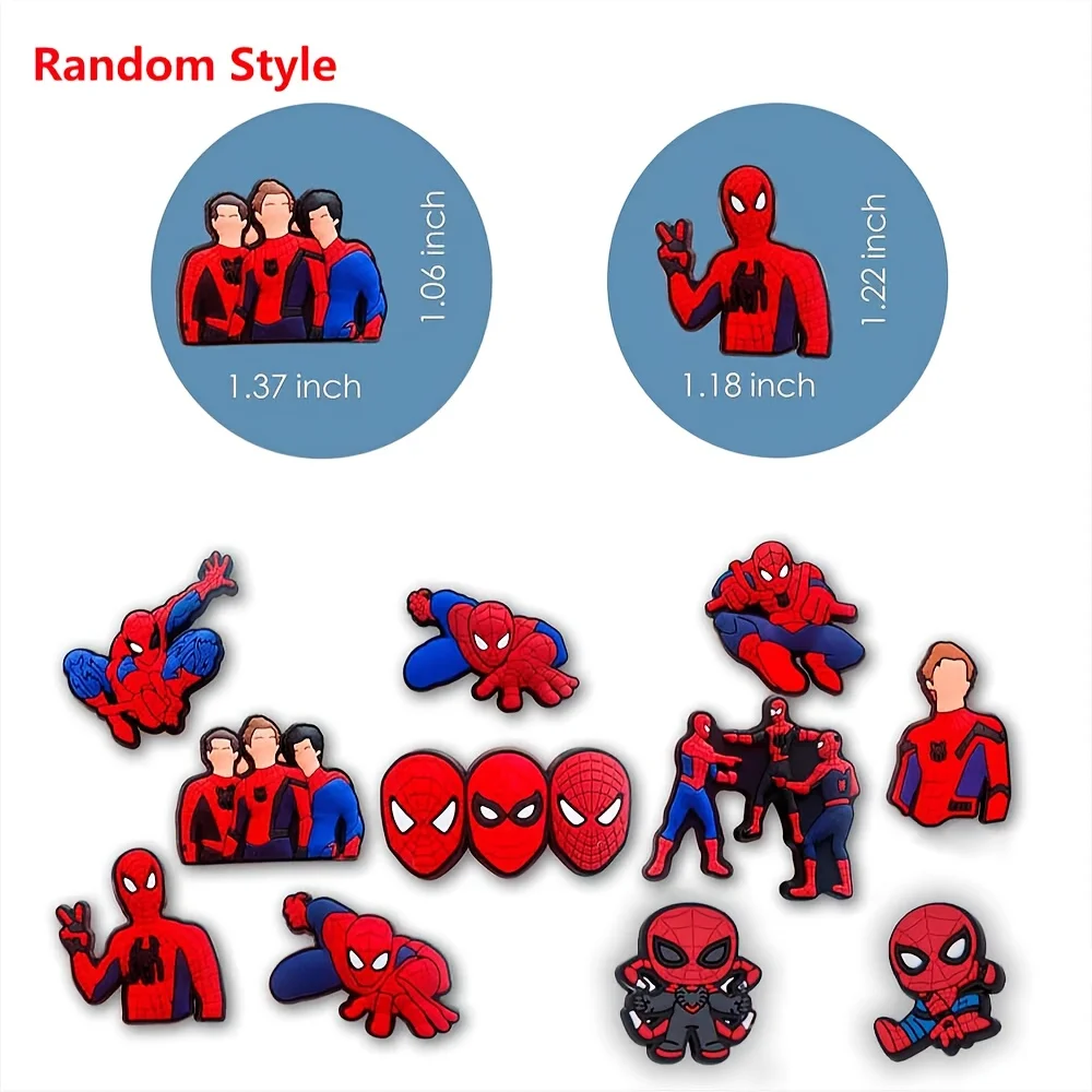 16/30/50pcs Cute cartoon characters Series Shoe Charms Set For Bag Bubble Slides Sandals, PVC Shoe Decorations  Accessories image 4