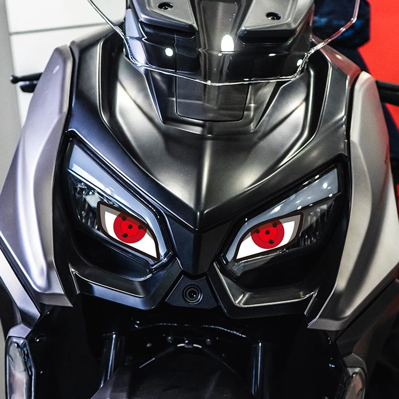 1PC Demon Eyes Motorcycle Stickers Waterproof Motorbike Headlight Fuel Tank Helmet Electric Skateboard Sunscreen Vinyl Decals