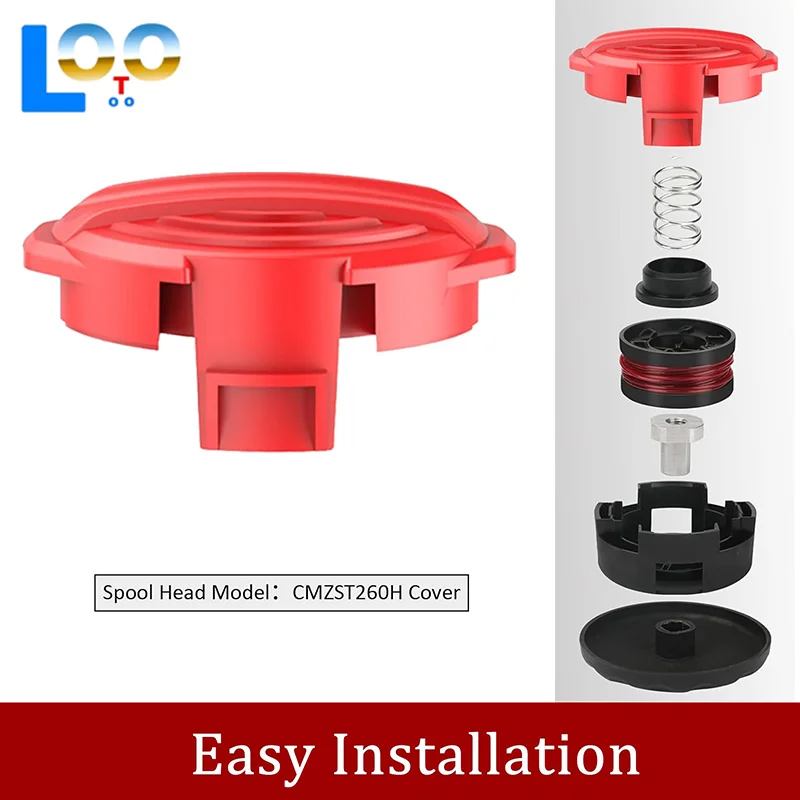 CMZST260H Cubierta de cabezal de carrete de recortadora para cortadoras de hilo Craftsman serie CMCST920 y CMCST960, tapa de cabezal de carrete de cortacésped de repuesto