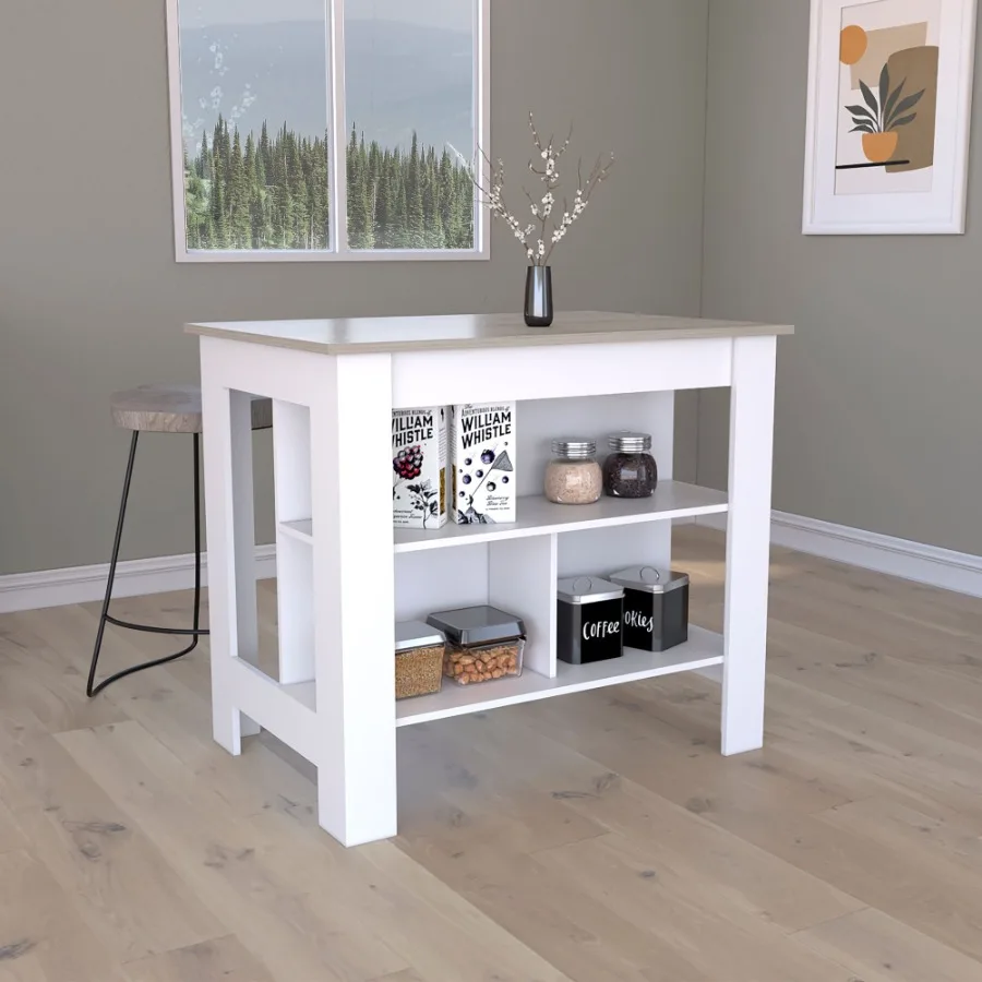 

DEPOT ESHOP Антибактериальный Delos Kitchen Island Белый Светло-Серый