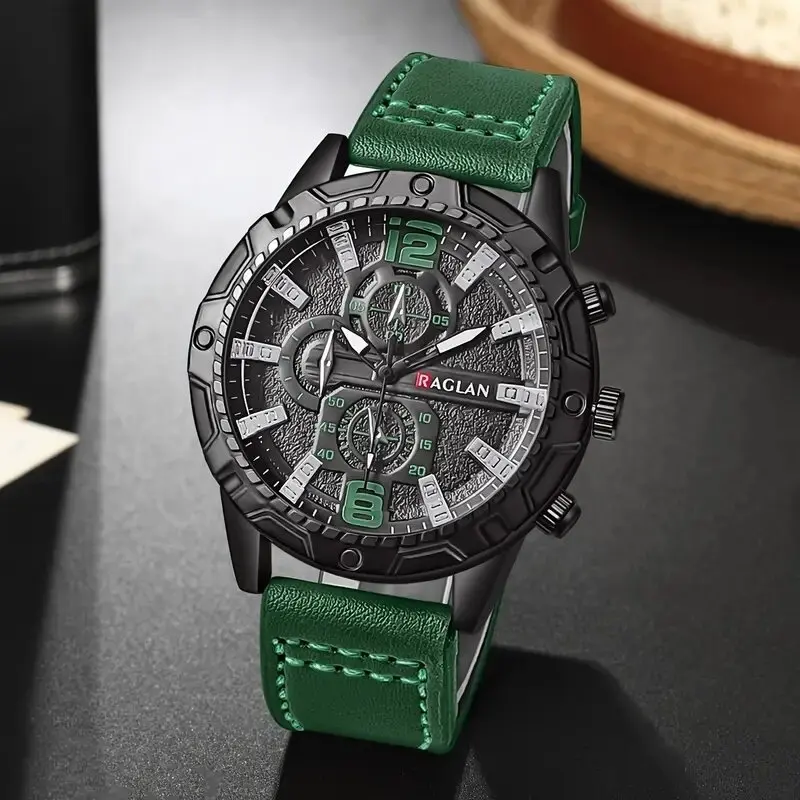 A stylish quartz watch with a personalized PU leather strap, the perfect choice for birthday, and New Year gifts