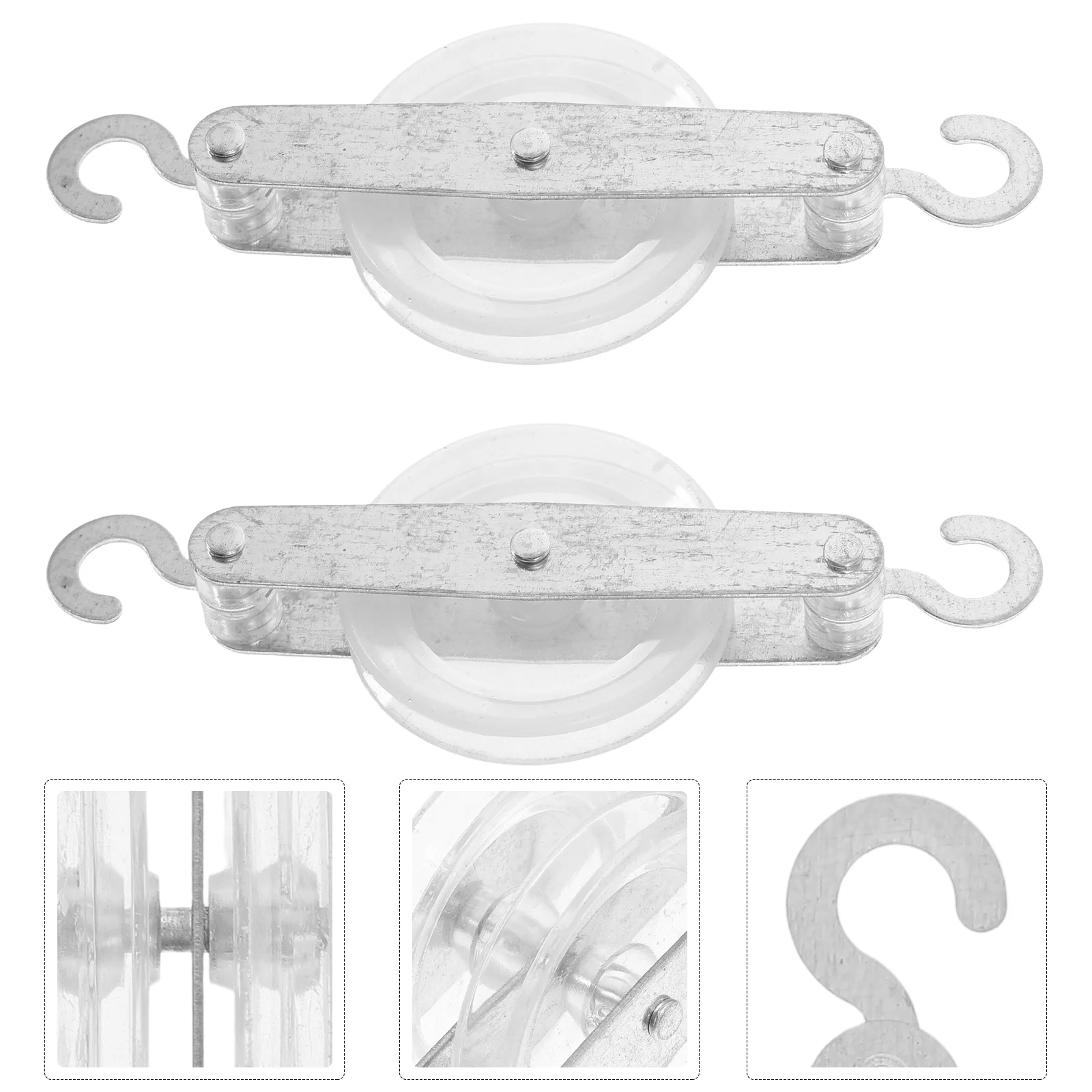 2 Pcs Kit Pulley Mechanical Tools Single Plastic Educational Physics Mechanics Science Toy Student Use