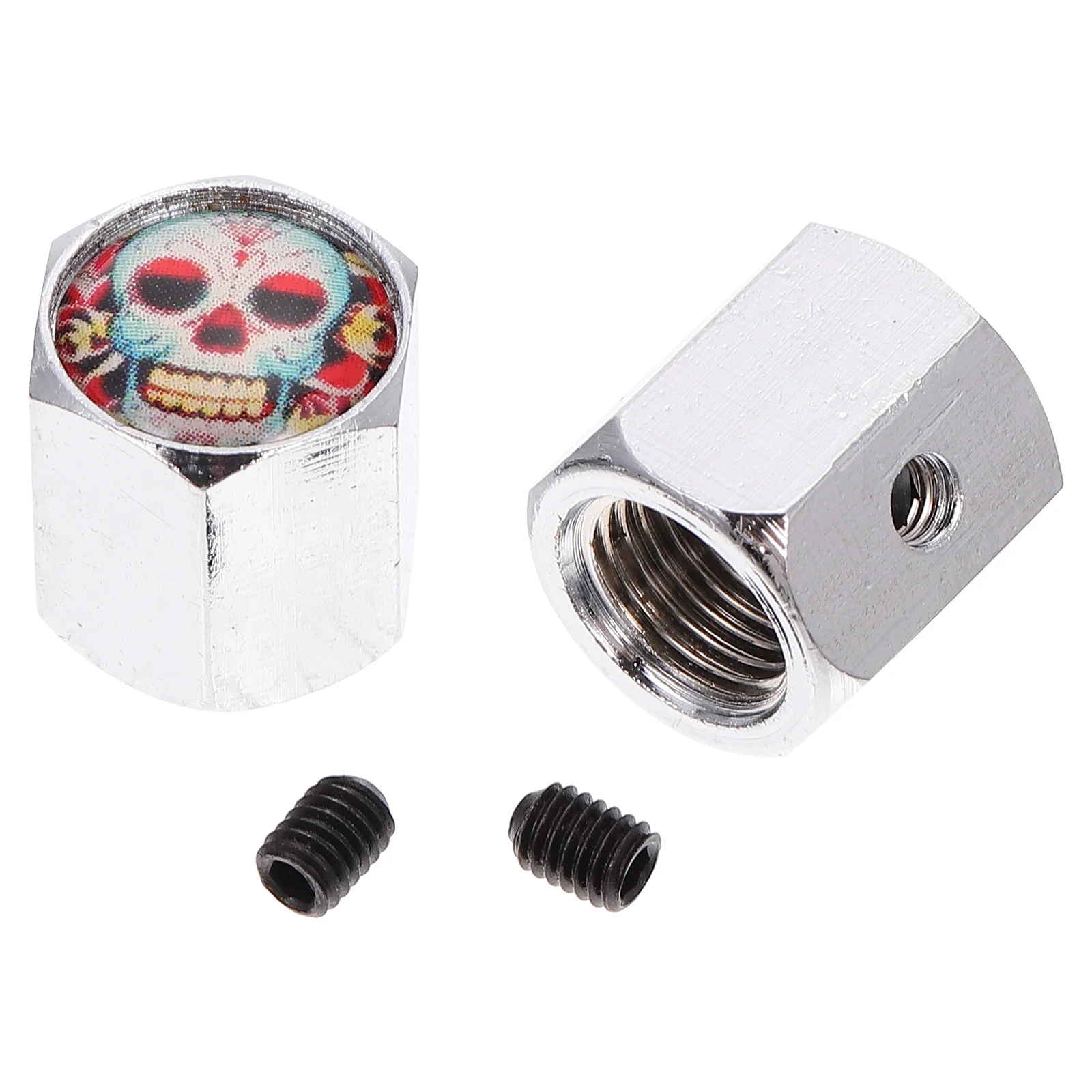 

1Set Anti-Theft Tire Valve Caps Copper Material Durable Universal Tire Stem Covers for Car Bike Wheels Accessories